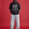 No Excuses Angel Oversized Washed Black Graphic Tee