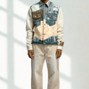 Trompe L'oeil Printed Denim Canvas Jacket