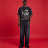 Matchmakers Cherub Oversized Washed Black Graphic Tee