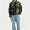 Embroidered Collage Composite Suede Patchwork Jacket