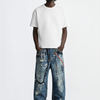 Trompe L'oeil Graphic Print Baggy Jeans