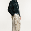 Abstract Washed Black Denim Jacket