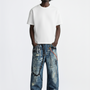 Trompe L'oeil Graphic Print Baggy Jeans